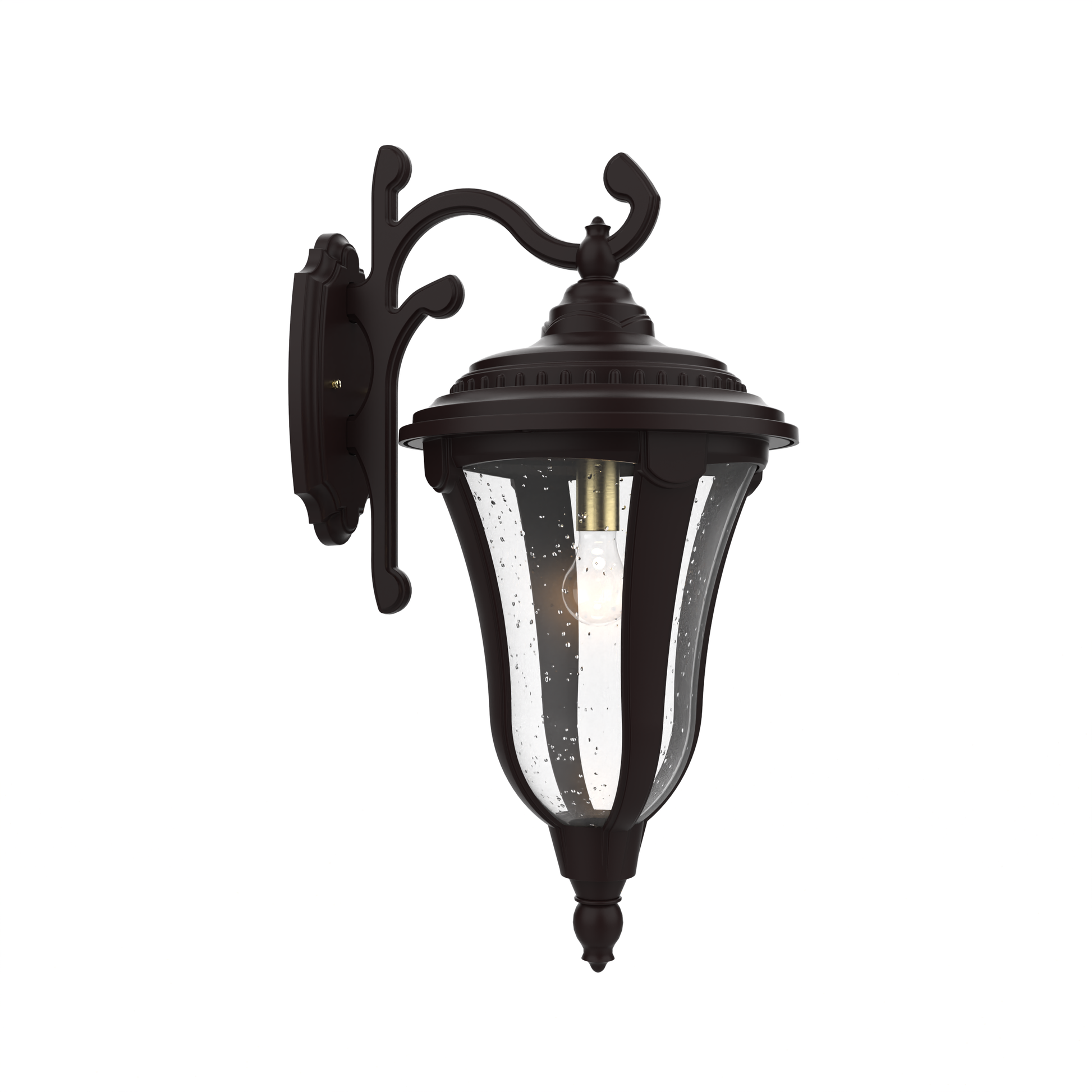 SNOC, MUNICH - WALL MOUNT DECORATIVE ARM DOWN CLOSED BOTTOM LARGE 34283, OUTDOOR WALL LIGHTS