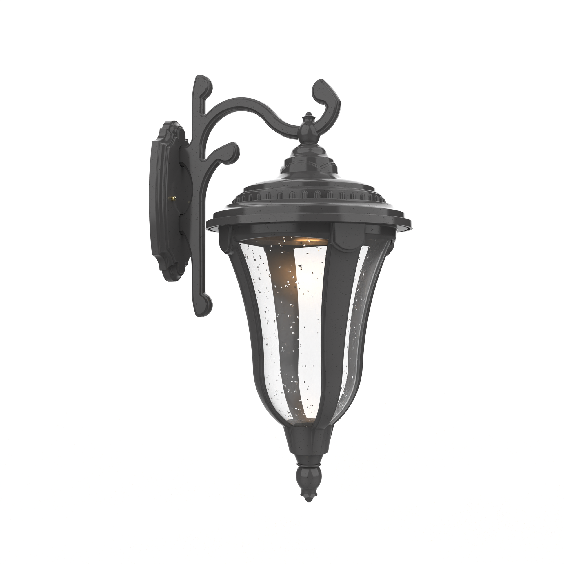 SNOC, MUNICH - WALL MOUNT DECORATIVE ARM DOWN CLOSED BOTTOM LARGE 34283, OUTDOOR WALL LIGHTS