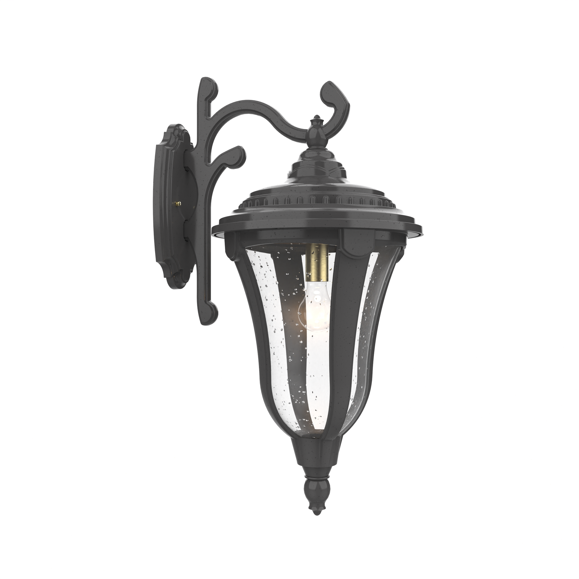 SNOC, MUNICH - WALL MOUNT DECORATIVE ARM DOWN CLOSED BOTTOM LARGE 34283, OUTDOOR WALL LIGHTS
