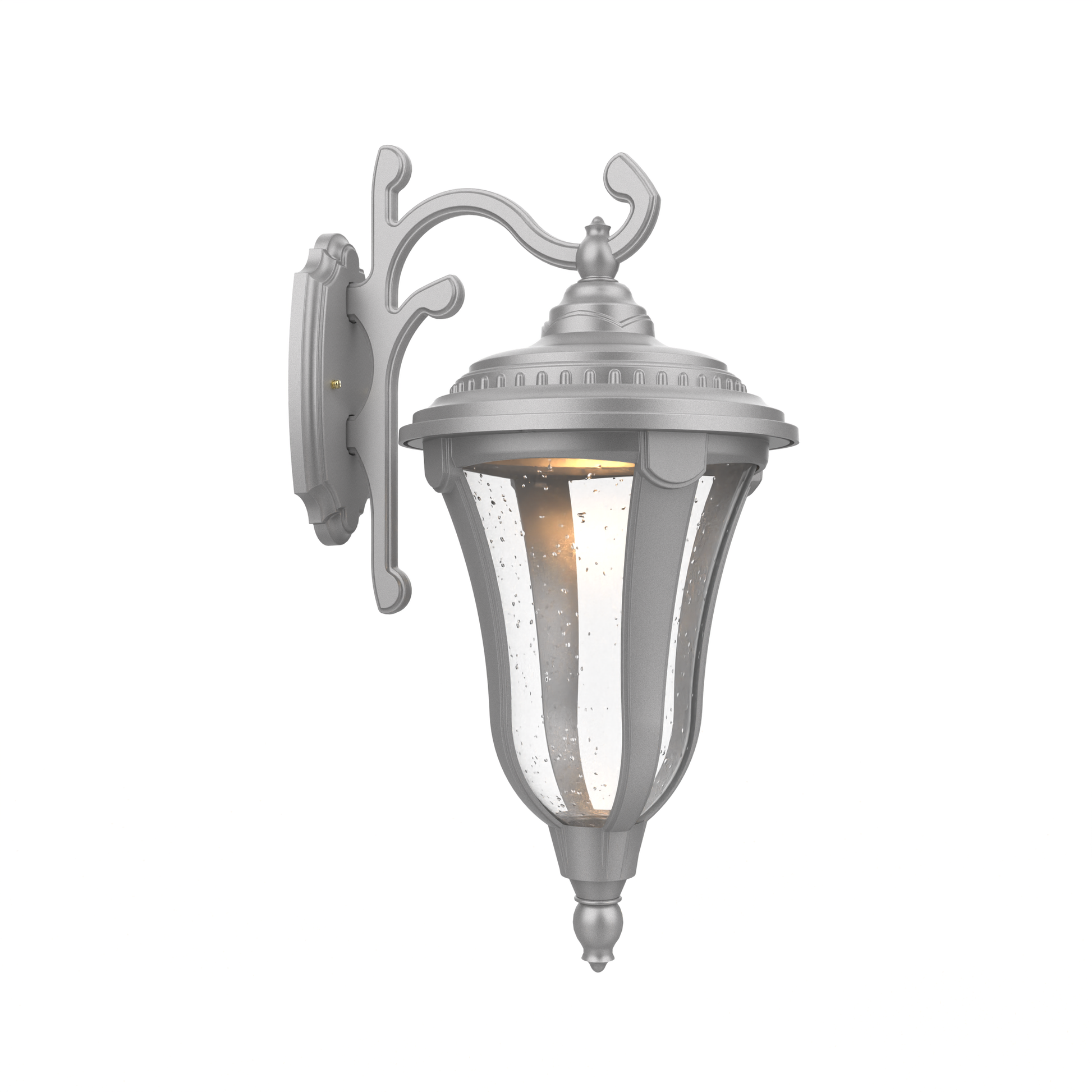 SNOC, MUNICH - WALL MOUNT DECORATIVE ARM DOWN CLOSED BOTTOM LARGE 34283, OUTDOOR WALL LIGHTS