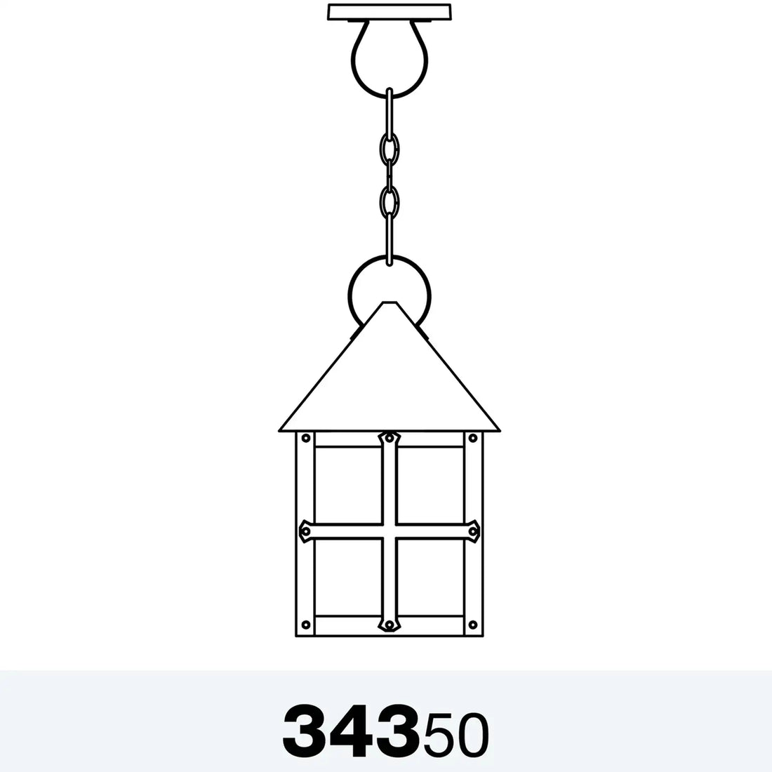 SNOC, MONTEBELLO - CEILING MOUNTING WITH CHAIN OPEN BOTTOM LARGE FORMAT 34350, OUTDOOR CEILING LIGHT
