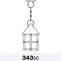 SNOC, MONTEBELLO - CEILING MOUNTING WITH CHAIN OPEN BOTTOM LARGE FORMAT 34350, OUTDOOR CEILING LIGHT