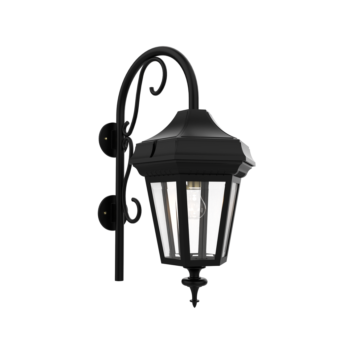 SNOC, OXFORD - LARGE CLOSED BOTTOM CANE WALL MOUNT DOWN 34898, OUTDOOR WALL LIGHTS