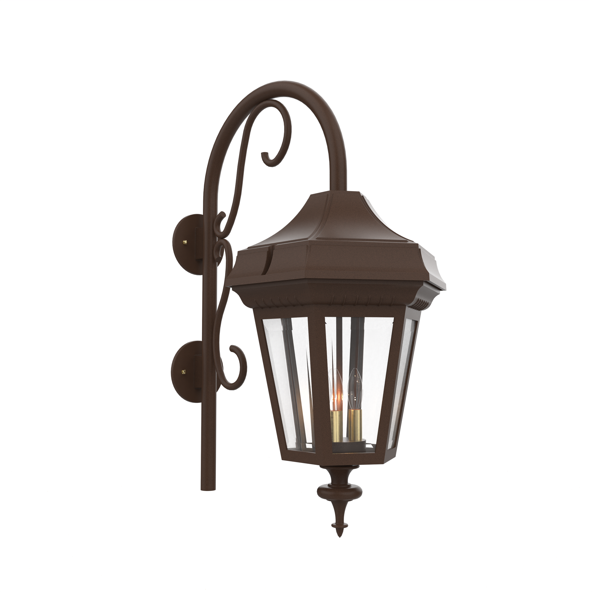 SNOC, OXFORD - LARGE CLOSED BOTTOM CANE WALL MOUNT DOWN 34898, OUTDOOR WALL LIGHTS