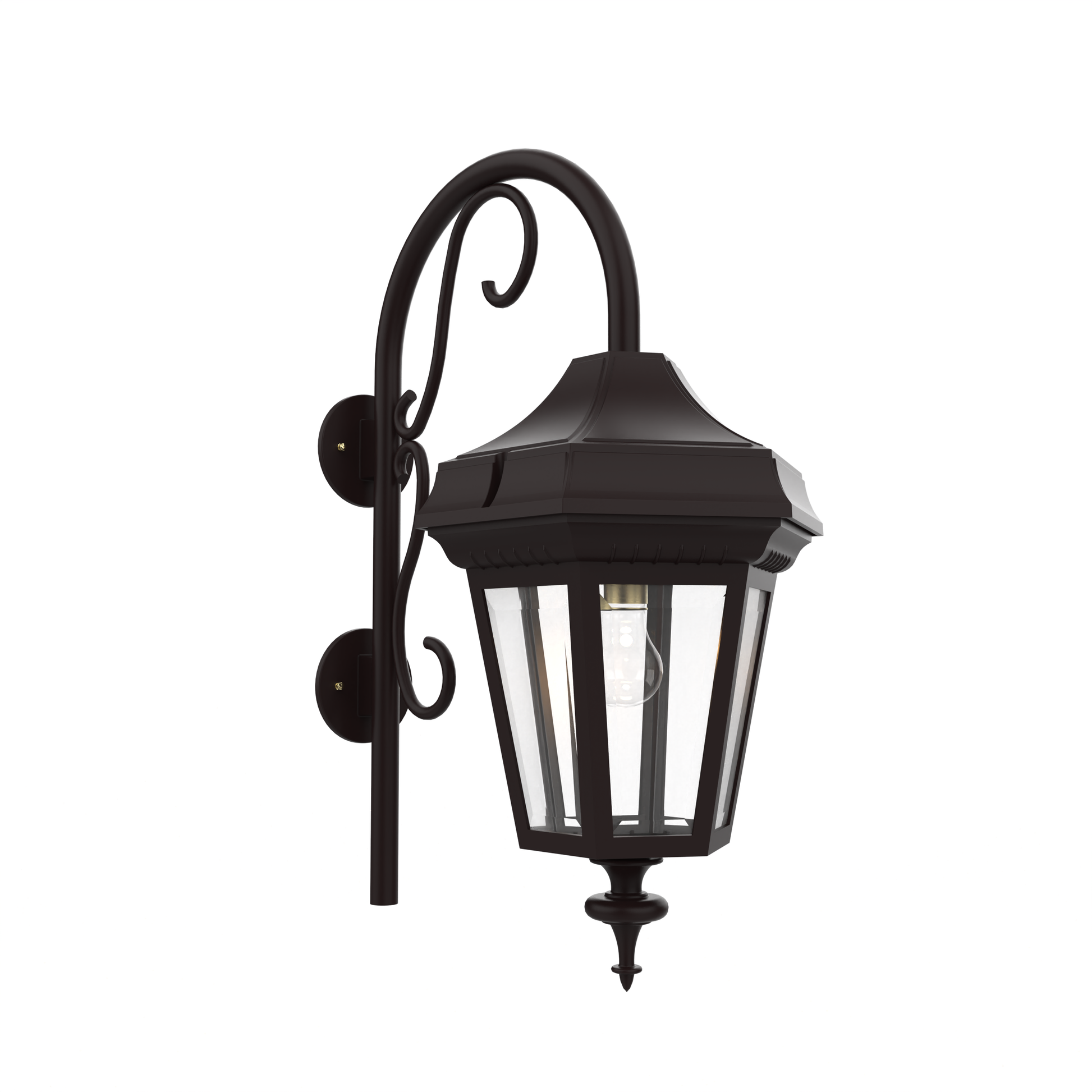 SNOC, OXFORD - LARGE CLOSED BOTTOM CANE WALL MOUNT DOWN 34898, OUTDOOR WALL LIGHTS
