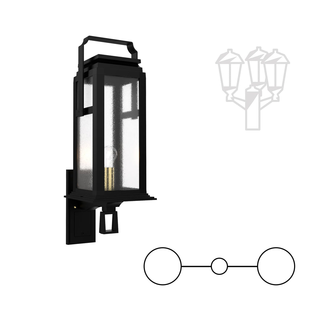 SNOC 65E SERIES - DOUBLE HEAD UP MOUNT FOR LARGE POST 36502 2A - Post