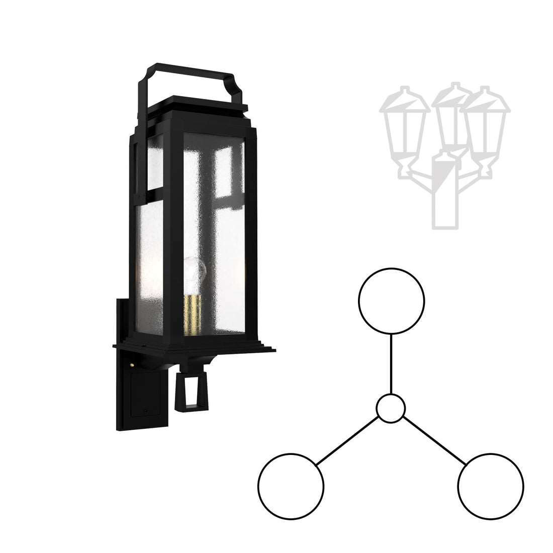 SNOC 65E SERIES - 3 HEAD UP MOUNT FOR LARGE POST 36502 3A - Post