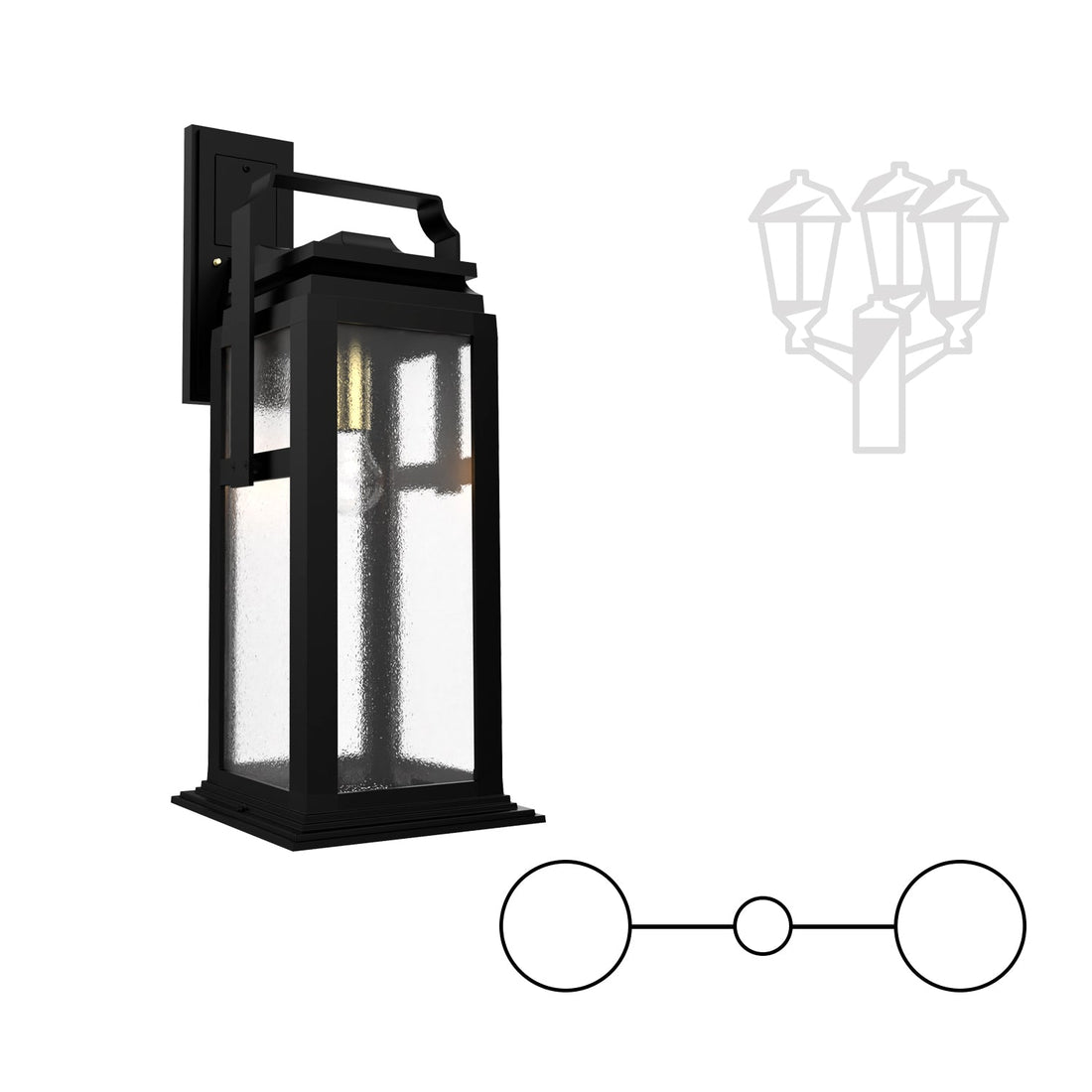 SNOC 65E SERIES - OPEN BOTTOM DOUBLE HEAD DOWN MOUNT FOR LARGE POST 36510 2A - Post