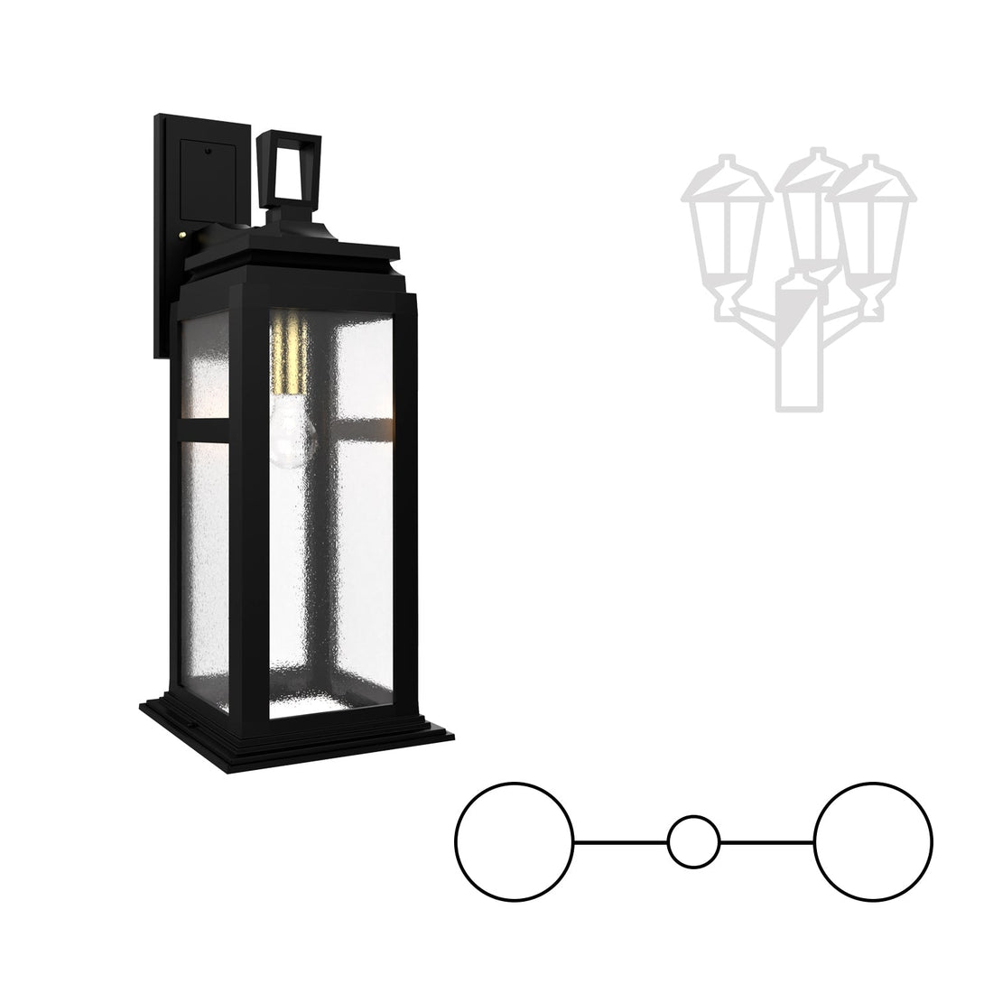 SNOC 65E SERIES - OPEN BOTTOM DOUBLE HEAD DOWN MOUNT FOR LARGE POST 36601 2A - Post