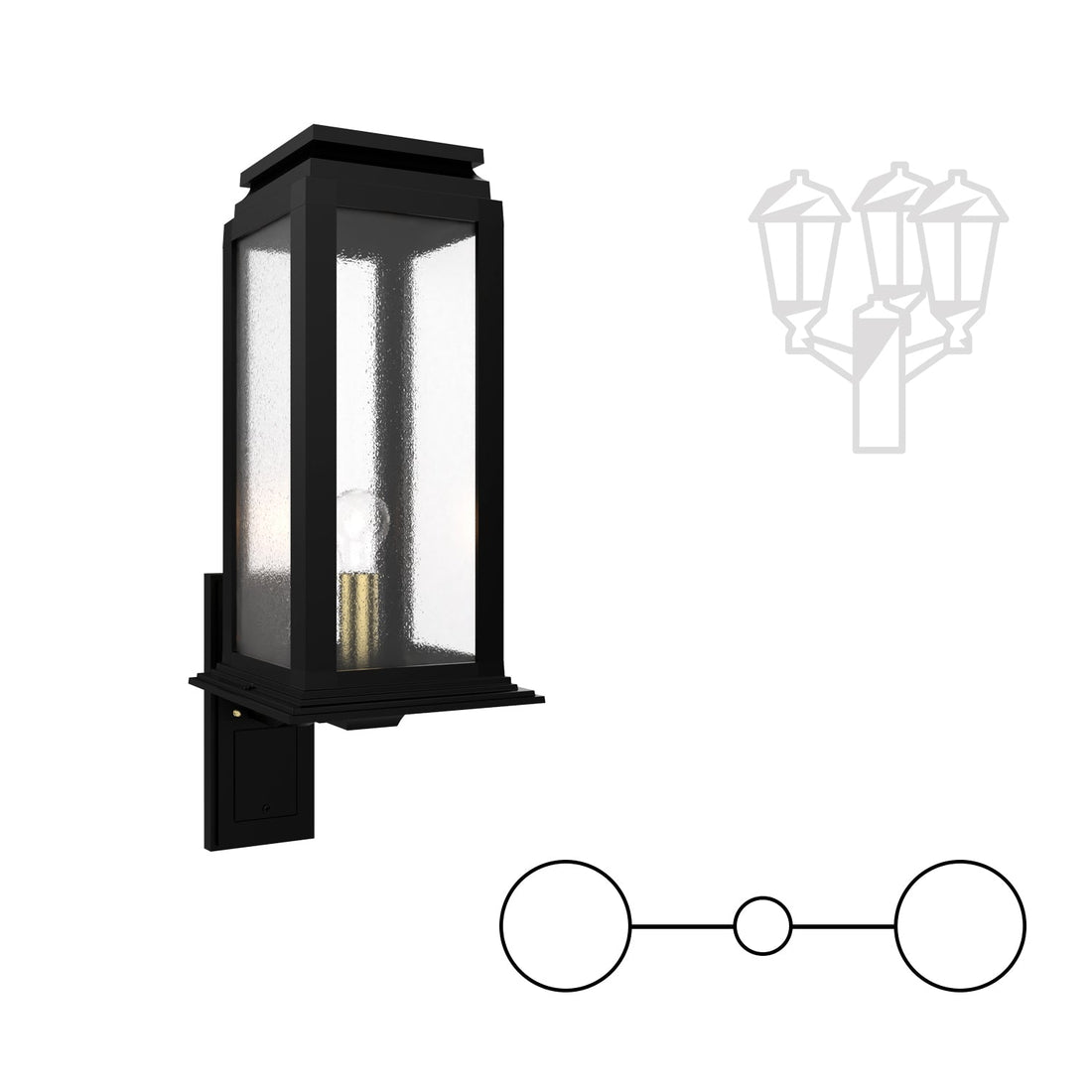 SNOC 65E SERIES - DOUBLE HEAD UP MOUNT FOR LARGE POST 36702 2A - Post