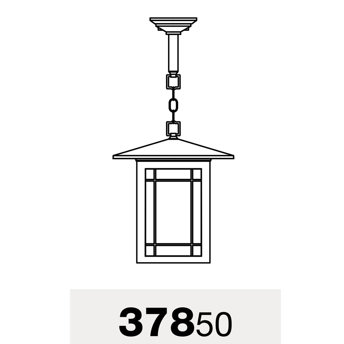 SNOC ARLINGTON - CEILING MOUNT WITH CHAIN OPEN BOTTOM LARGE 37850 - Ceiling