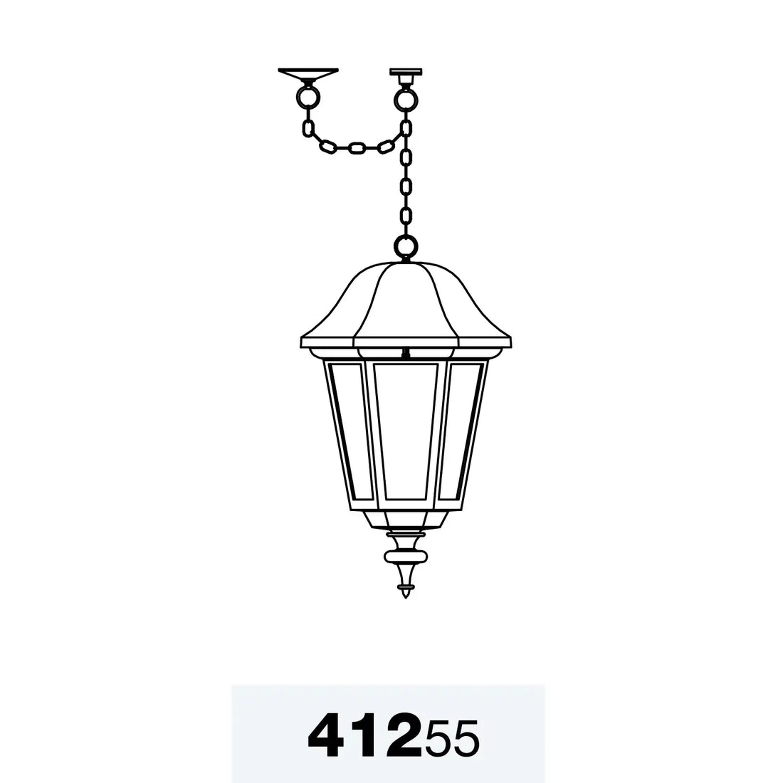 SNOC, MANOR - CEILING MOUNT WITH X-LARGE CHAIN 41255, OUTDOOR CEILING LIGHT
