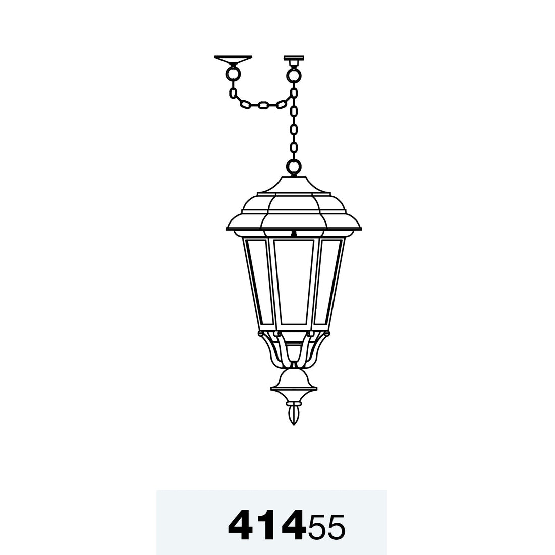 SNOC, JAMESTOWN - X-LARGE CLOSED BOTTOM CHAIN CEILING MOUNT 41455, OUTDOOR CEILING LIGHT
