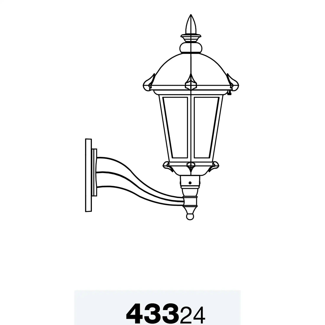 SNOC, MONTPELLIER - EXTRA LARGE TOP MOUNT MURAL 43324, OUTDOOR WALL LIGHTS