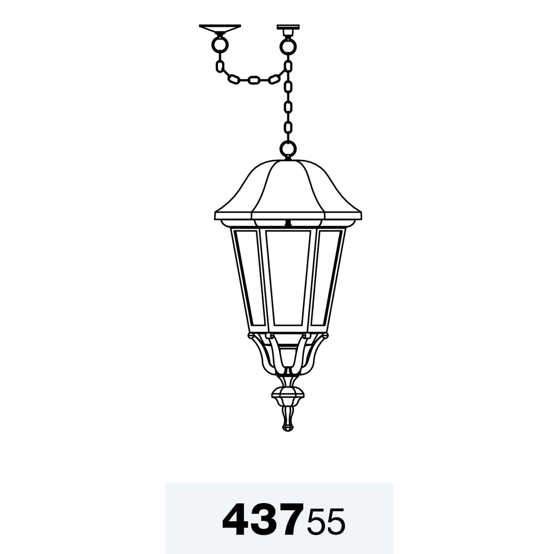 SNOC, FLORENCE - CEILING MOUNT WITH EXTRA LARGE CHAIN 43755, OUTDOOR CEILING LIGHT