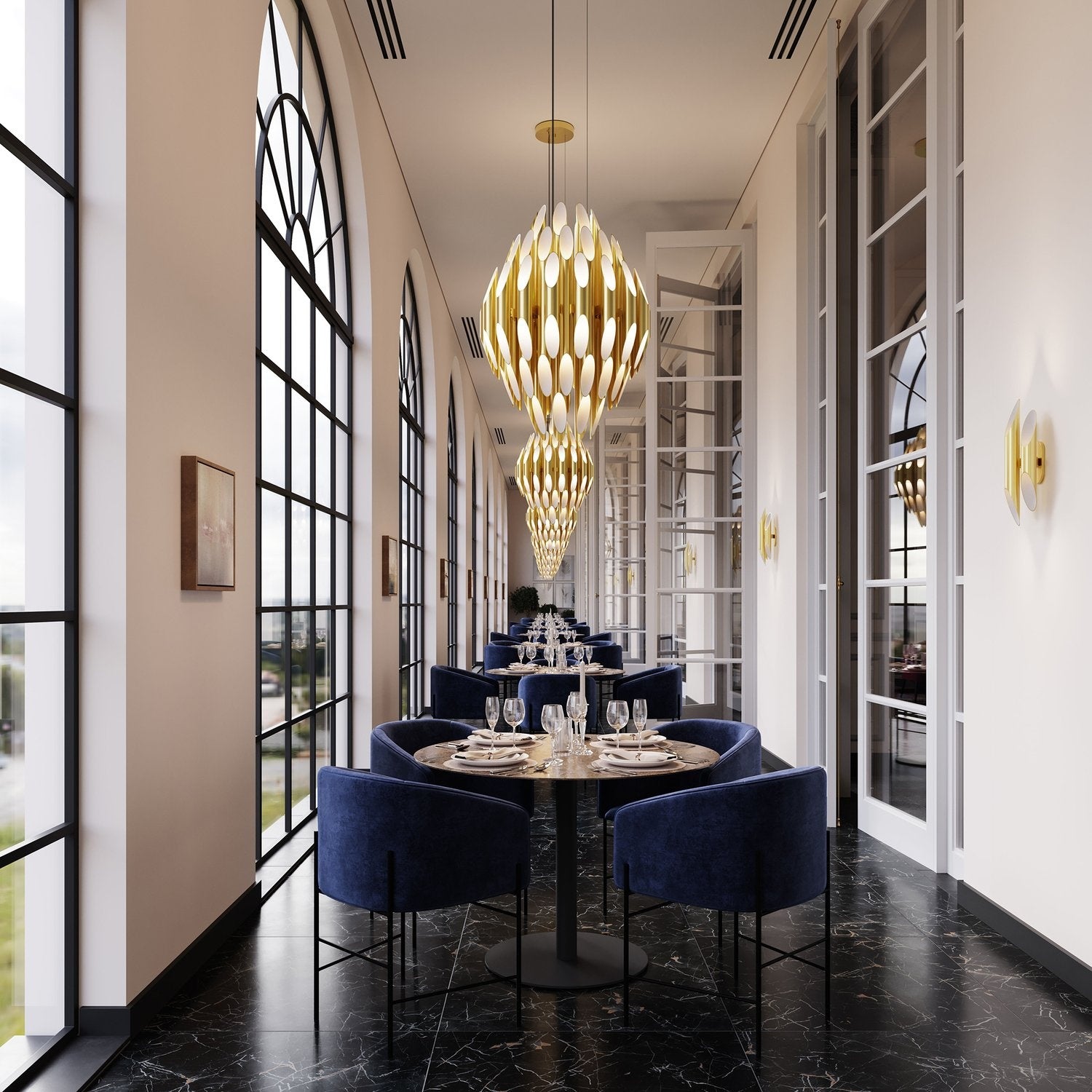 SONNEMAN, CHIMES 3-TIER PENDANT, PENDANT LIGHT