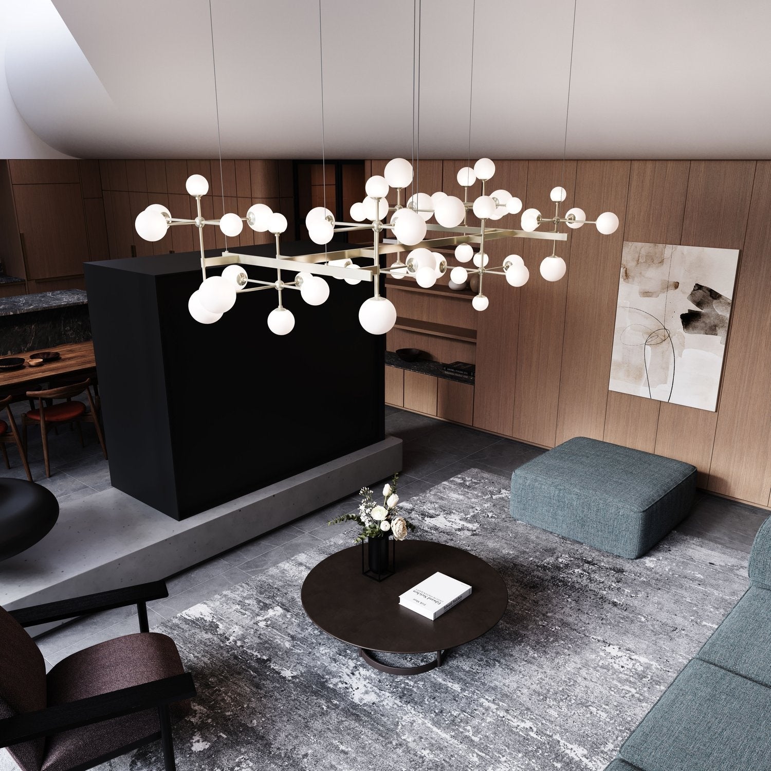 SONNEMAN, NEBULA LED BAR PENDANT, CHANDELIER LIGHT