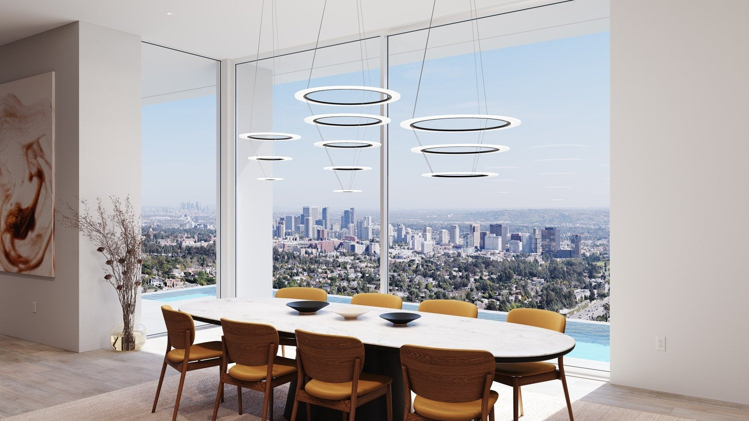 SONNEMAN, ARCTIC RINGS TRIPLE LED RING PENDANT, PENDANT LIGHT