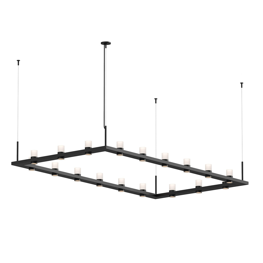 SONNEMAN, INTERVALS RECTANGLE LED PENDANT ETCHED CYLINDER UPLIGHT TRIM, PENDANT LIGHT