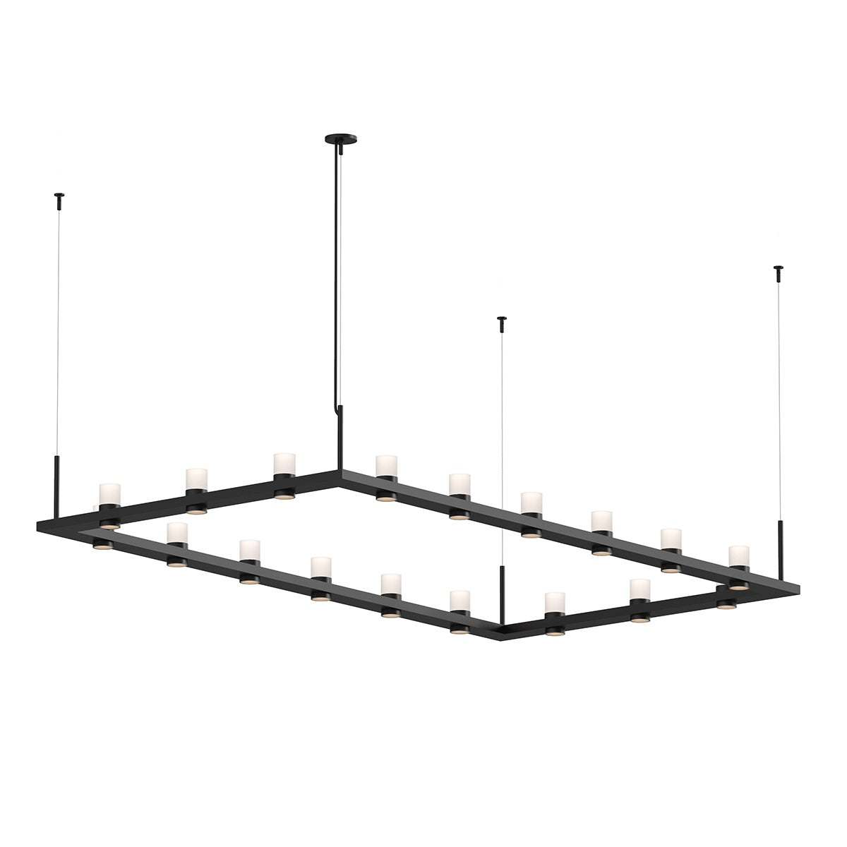 SONNEMAN, INTERVALS RECTANGLE LED PENDANT ETCHED CYLINDER UPLIGHT TRIM, PENDANT LIGHT