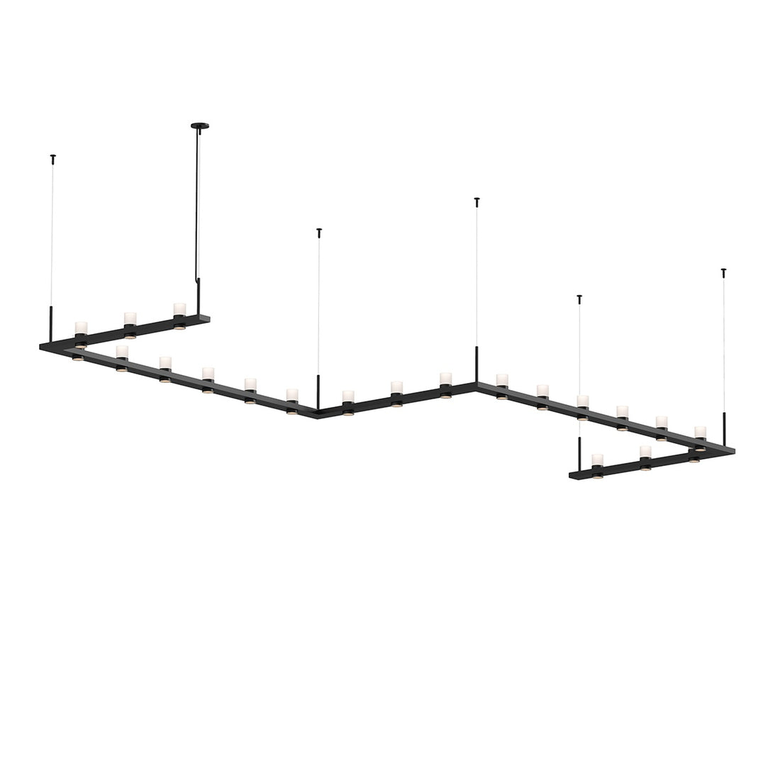 SONNEMAN, INTERVALS ZIG-ZAG LED PENDANT ETCHED CYLINDER UPLIGHT TRIM, PENDANT LIGHT