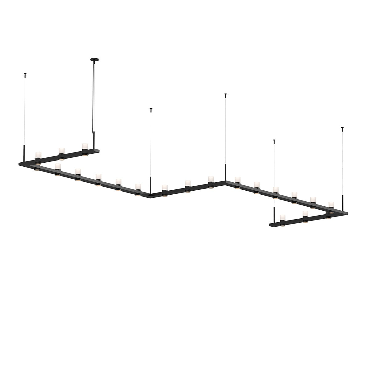 SONNEMAN, INTERVALS ZIG-ZAG LED PENDANT ETCHED CYLINDER UPLIGHT TRIM, PENDANT LIGHT