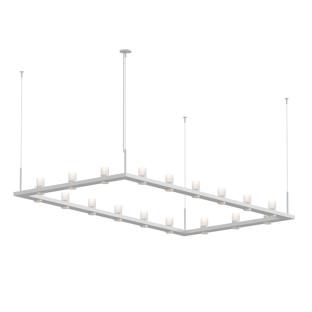 SONNEMAN, INTERVALS RECTANGLE LED PENDANT ETCHED CYLINDER UPLIGHT TRIM, PENDANT LIGHT