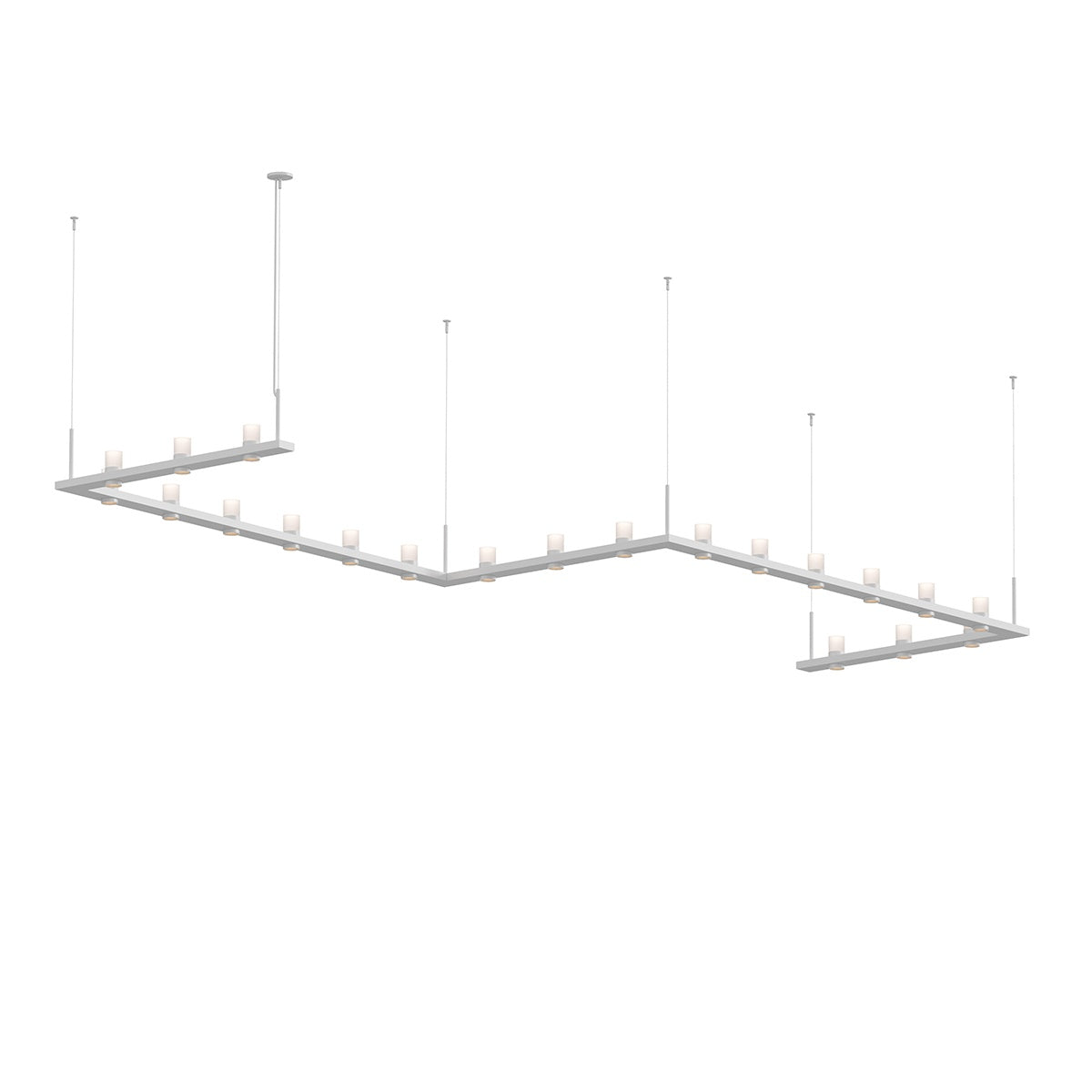 SONNEMAN, INTERVALS ZIG-ZAG LED PENDANT ETCHED CYLINDER UPLIGHT TRIM, PENDANT LIGHT