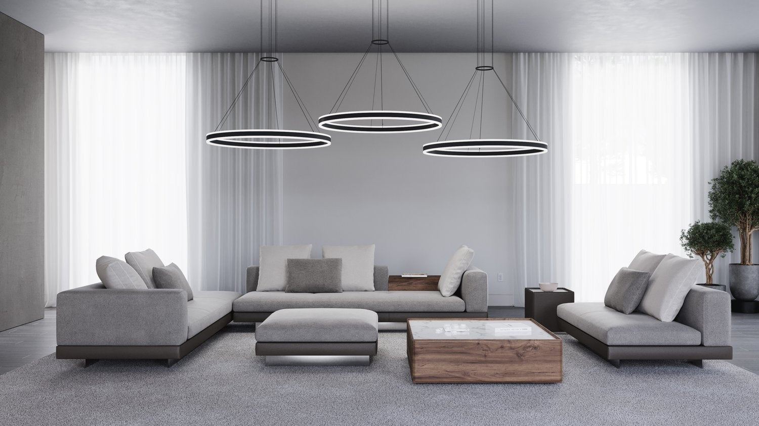 SONNEMAN, DOUBLE CORONA LED RING PENDANT, PENDANT LIGHT