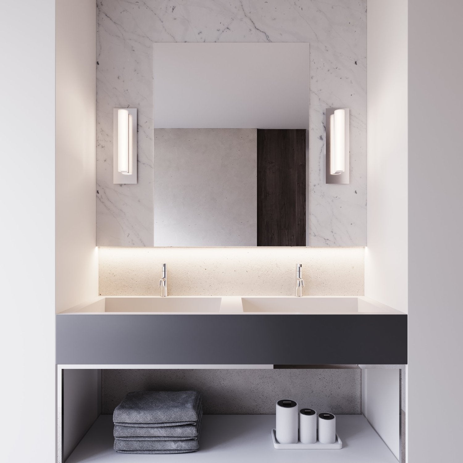 SONNEMAN, TUBO SLIM LED PANEL SCONCE, VANITY LIGHT