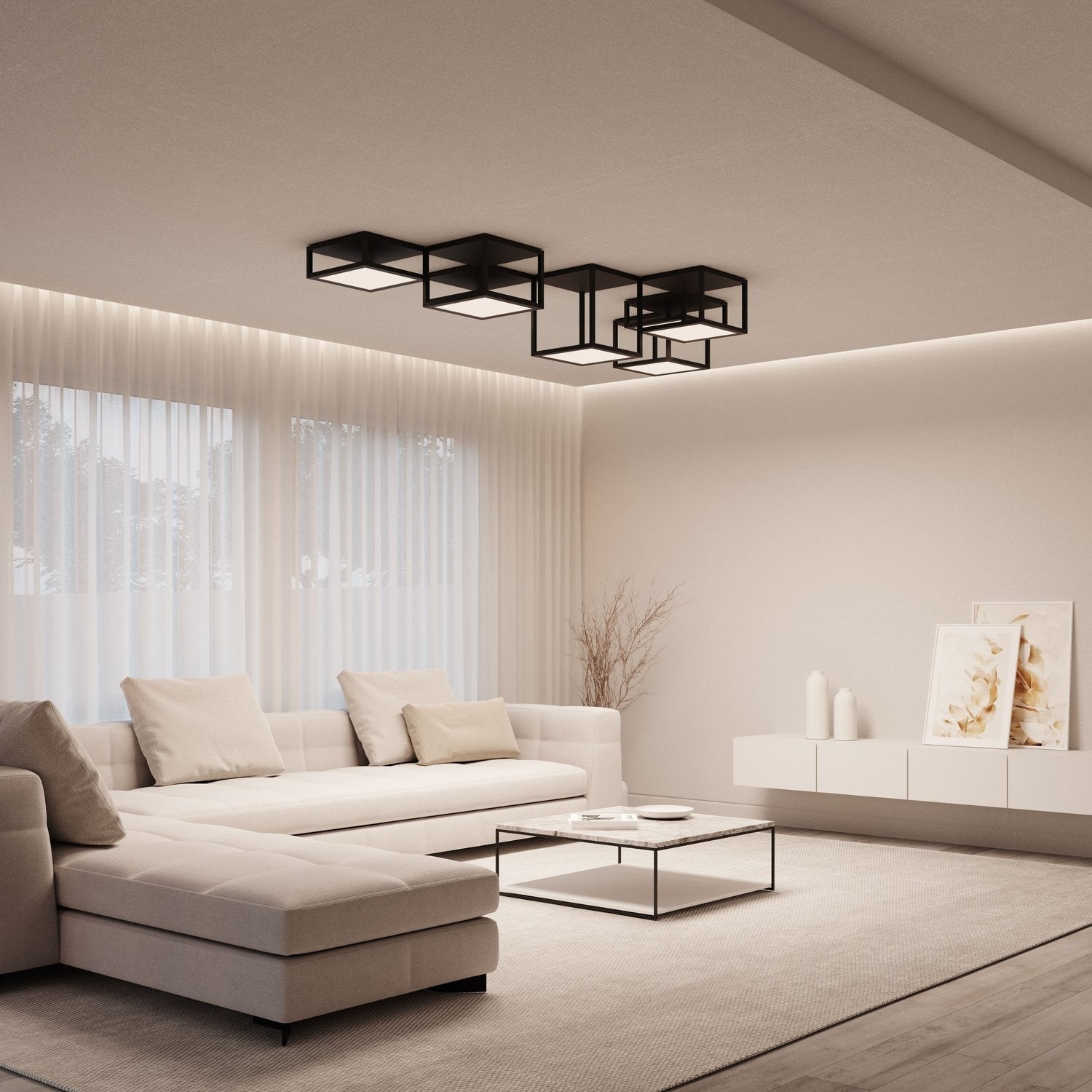 SONNEMAN, CUBIX LED SURFACE MOUNT, SEMI FLUSH MOUNT LIGHT