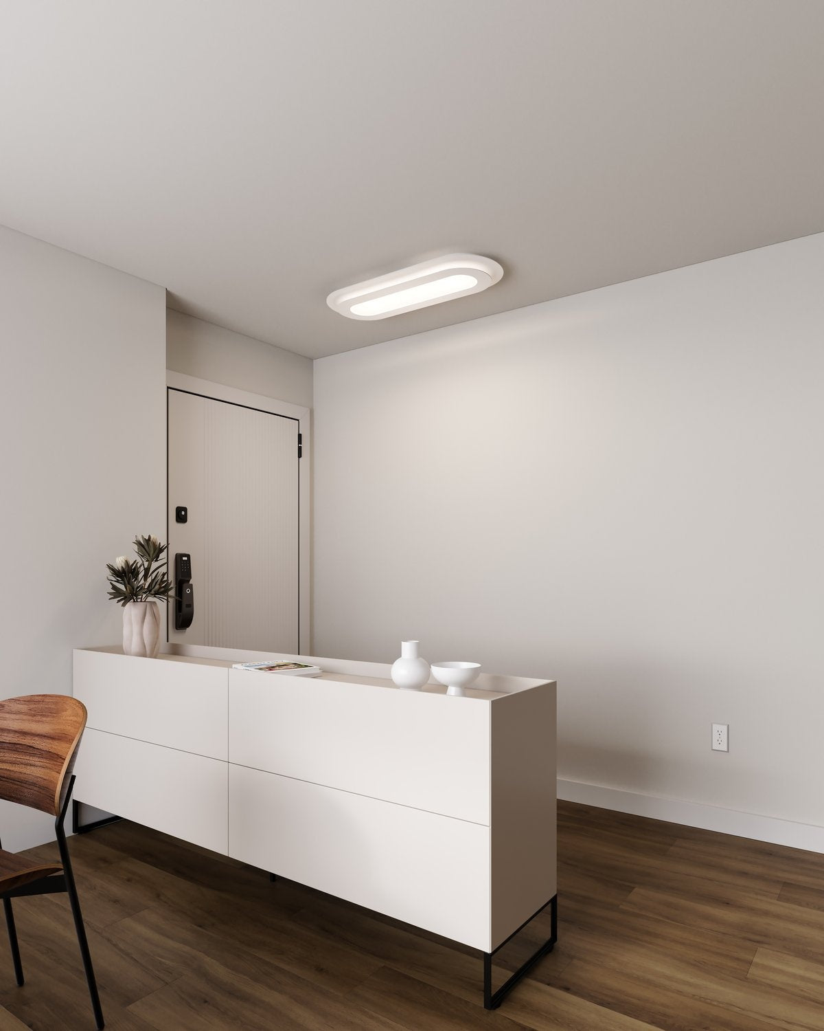 SONNEMAN, OFFSET RACETRACK LED SURFACE MOUNT, SEMI FLUSH MOUNT LIGHT