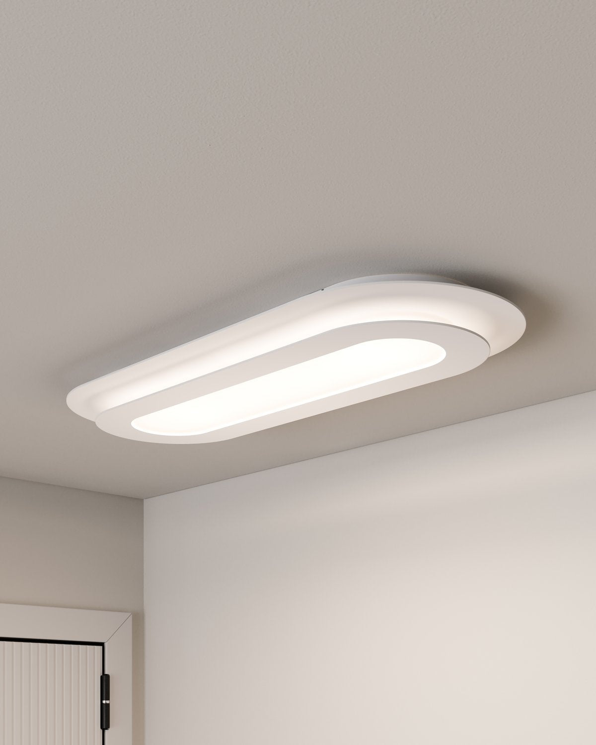 SONNEMAN, OFFSET RACETRACK LED SURFACE MOUNT, SEMI FLUSH MOUNT LIGHT
