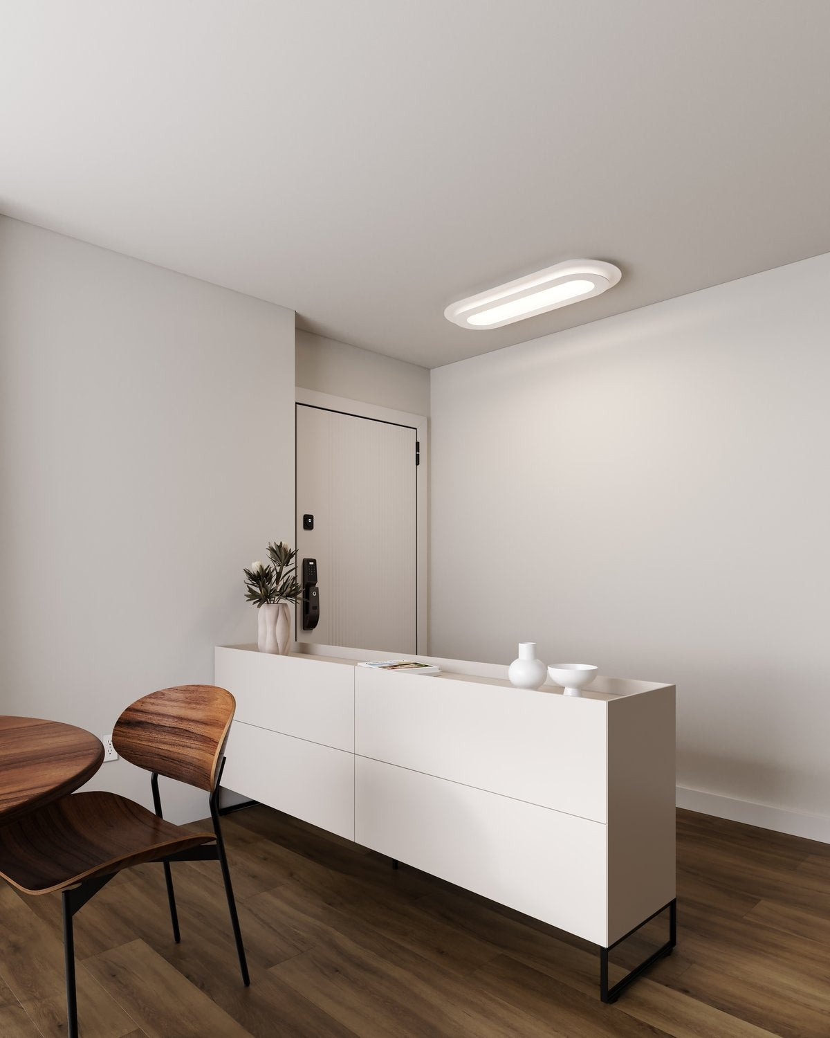 SONNEMAN, OFFSET RACETRACK LED SURFACE MOUNT, SEMI FLUSH MOUNT LIGHT