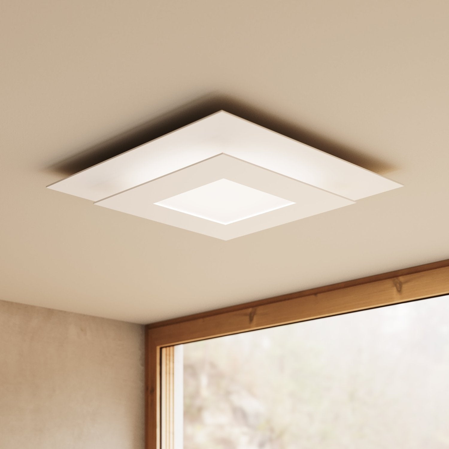 SONNEMAN, OFFSET SQUARE LED SURFACE MOUNT, SEMI FLUSH MOUNT LIGHT
