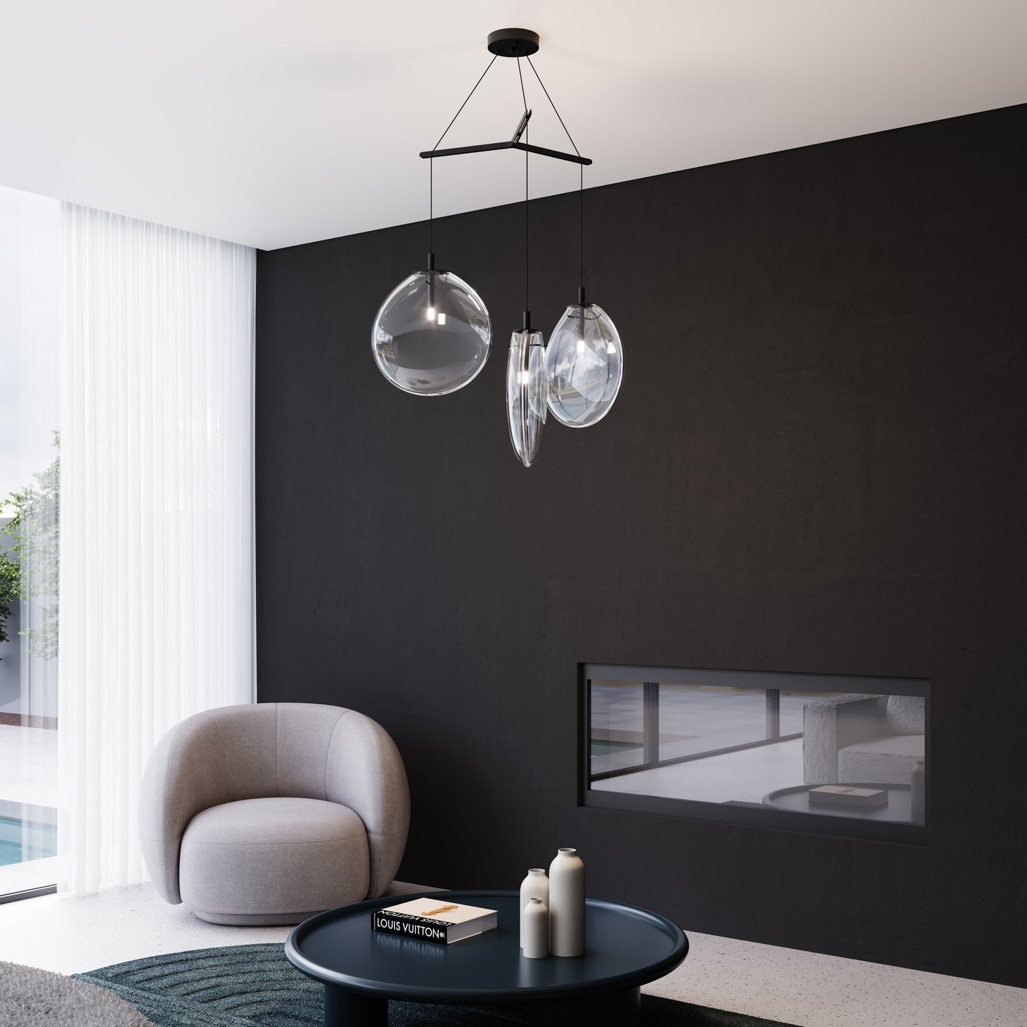 SONNEMAN, CANTINA TRI-SPREADER LED PENDANT, PENDANT LIGHT