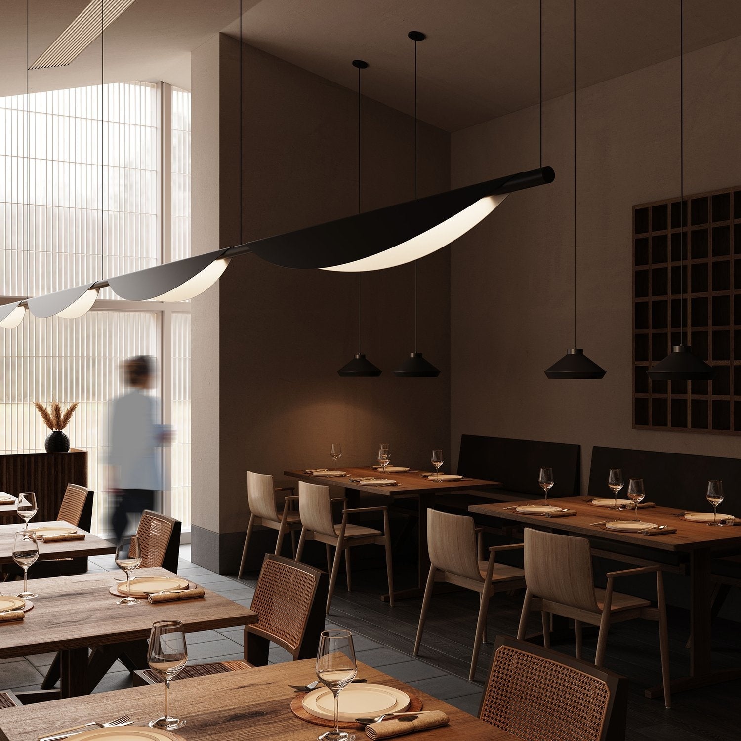 SONNEMAN, TELA LED DOUBLE PENDANT, PENDANT LIGHT