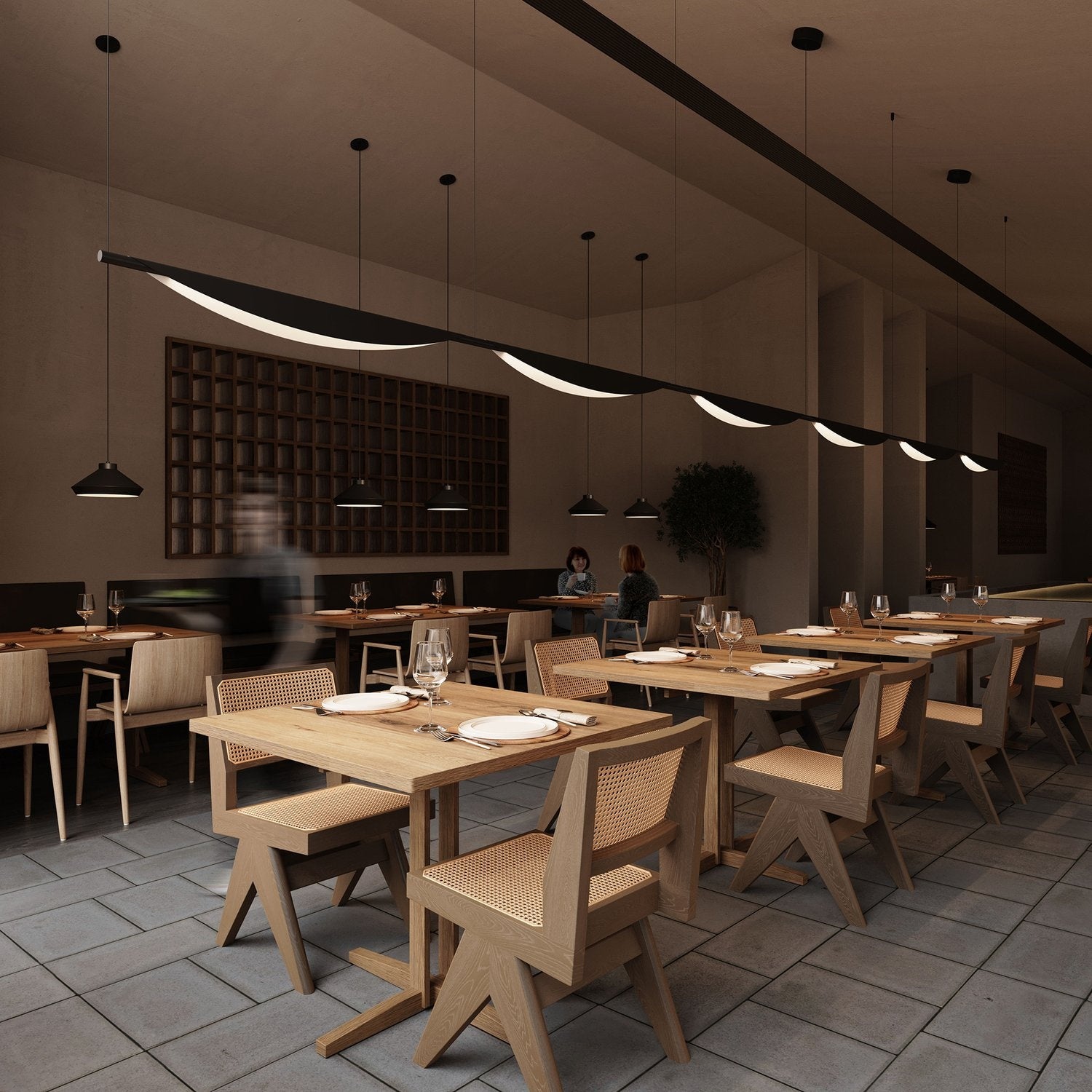 SONNEMAN, TELA LED DOUBLE PENDANT, PENDANT LIGHT