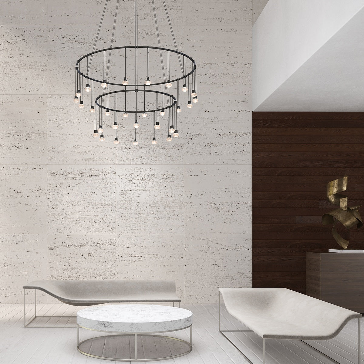 SONNEMAN, SUSPENDERS DOUBLE RING, PENDANT LIGHT