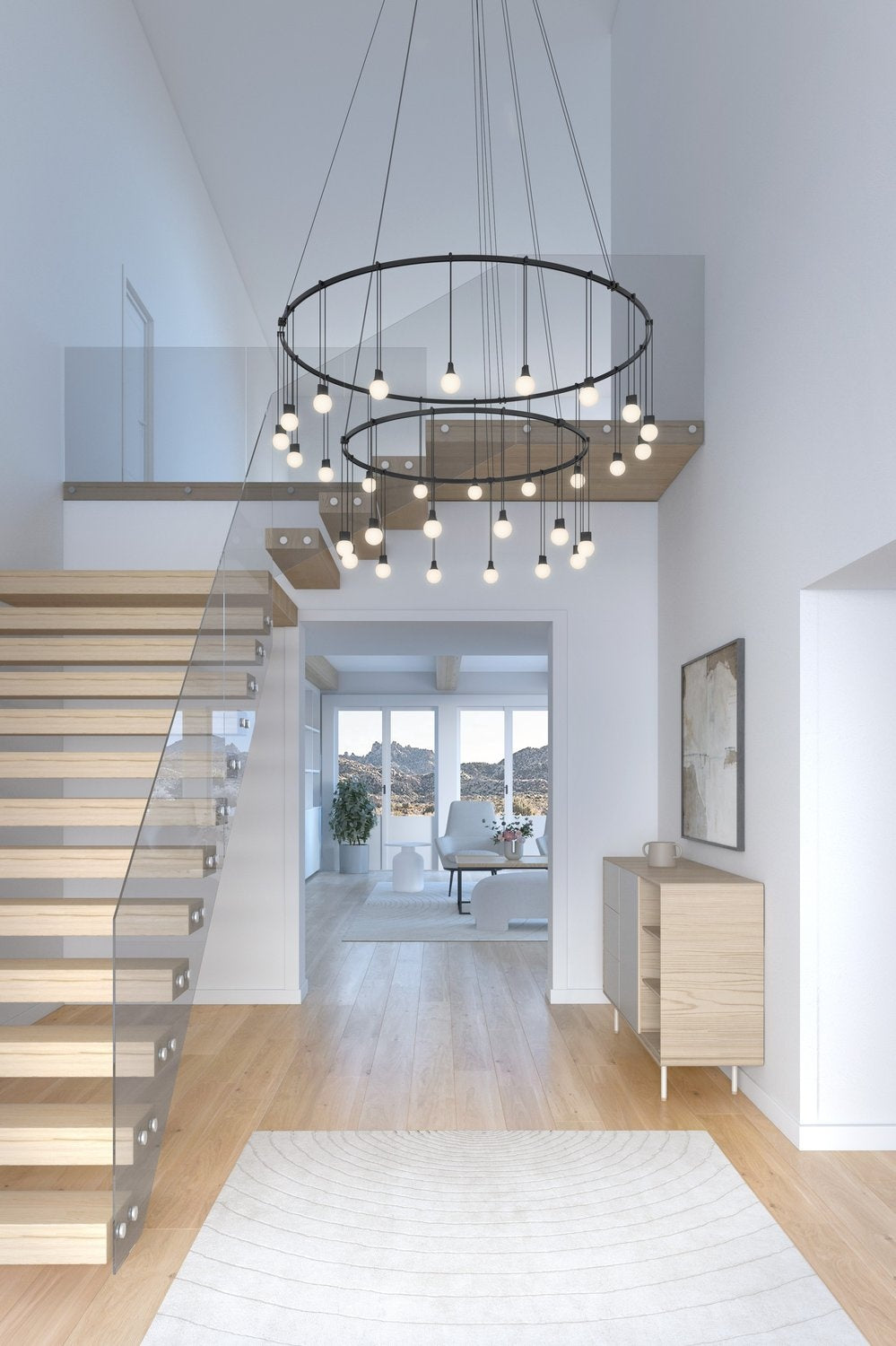 SONNEMAN, SUSPENDERS DOUBLE RING, PENDANT LIGHT