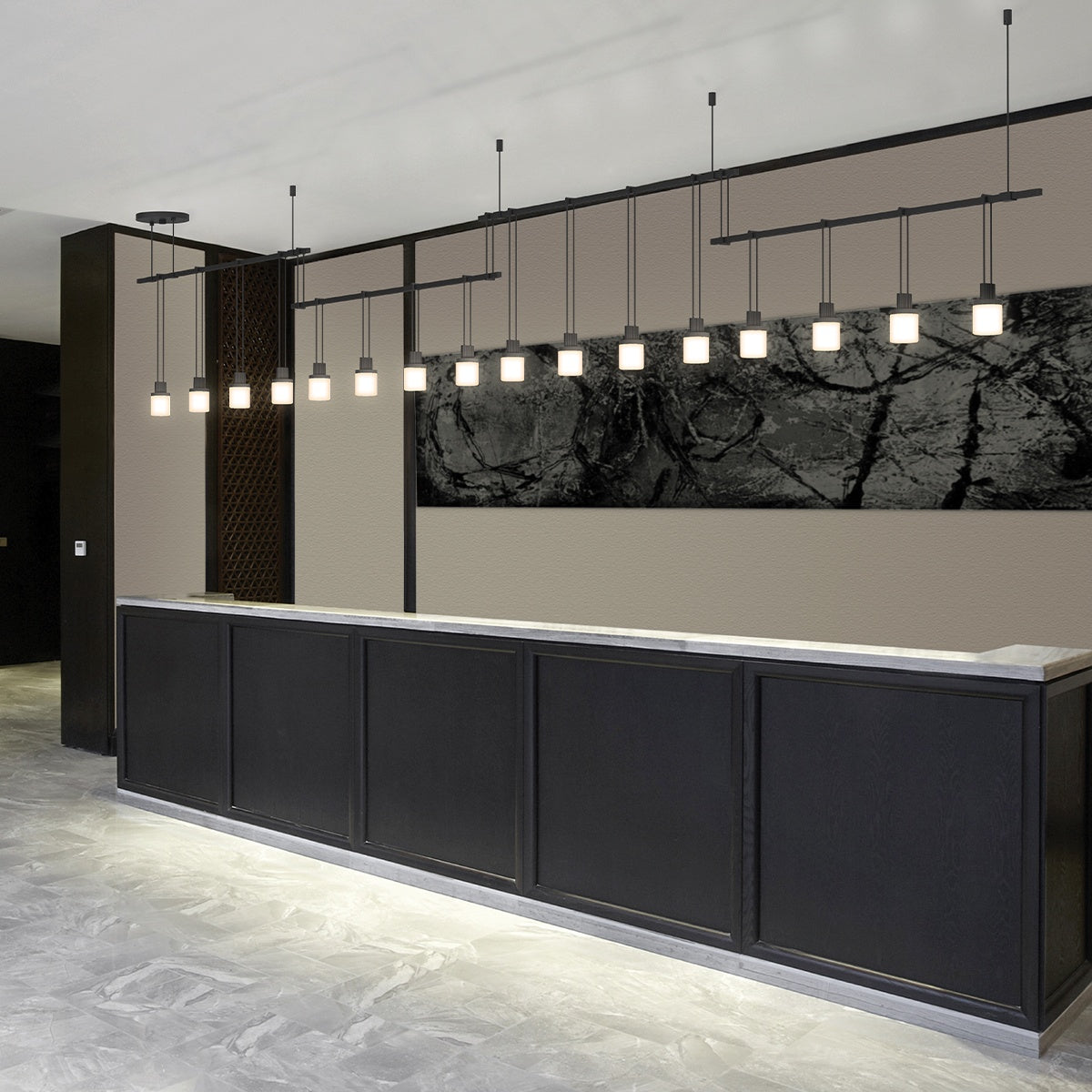 SONNEMAN, SUSPENDERS 4-BAR OFFSET LINEAR, PENDANT LIGHT