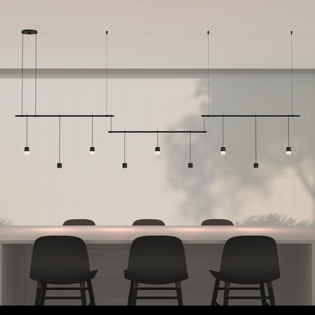 SONNEMAN, SUSPENDERS 3-BAR OFFSET LINEAR, PENDANT LIGHT