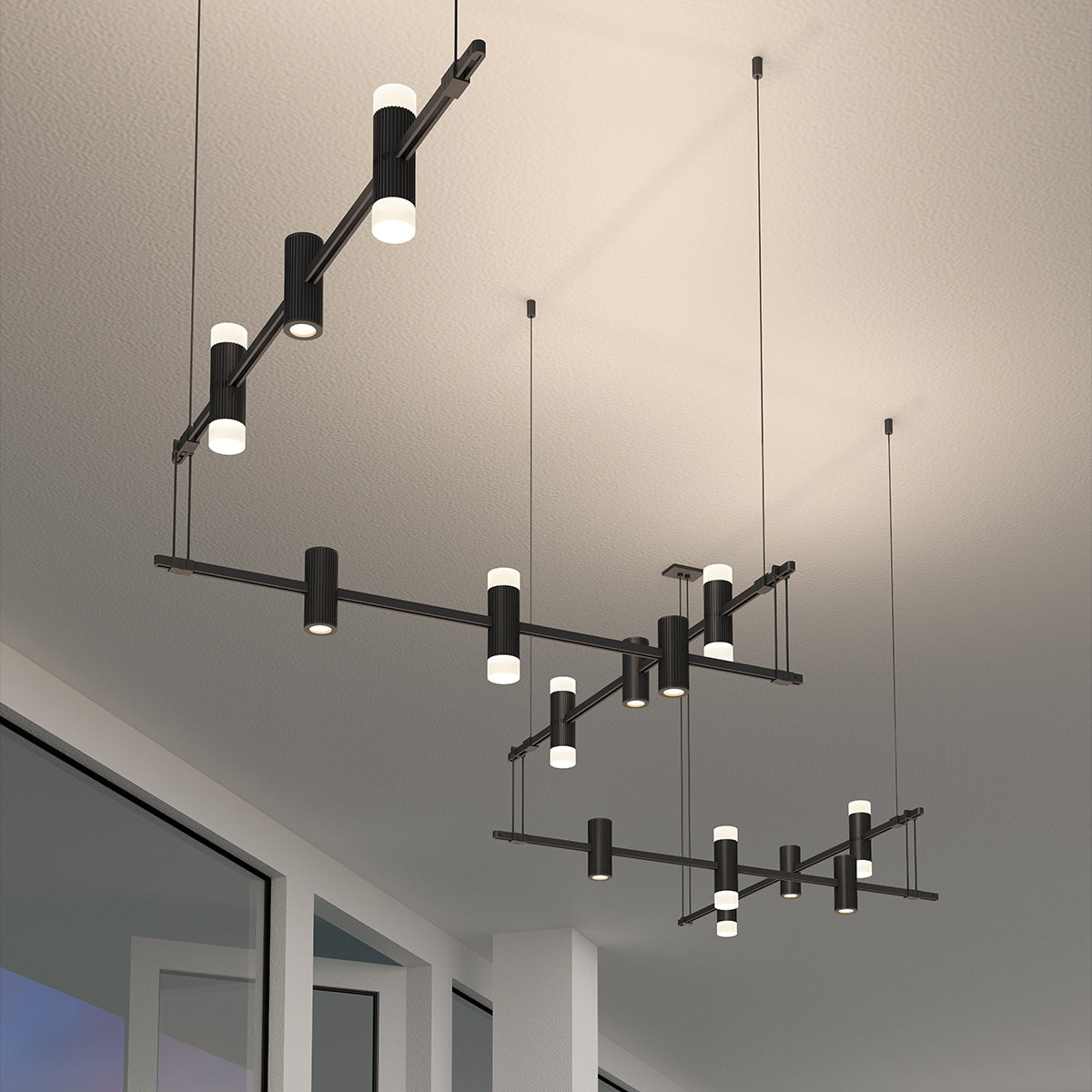 SONNEMAN, SUSPENDERS 5-BAR ZIG ZAG, PENDANT LIGHT