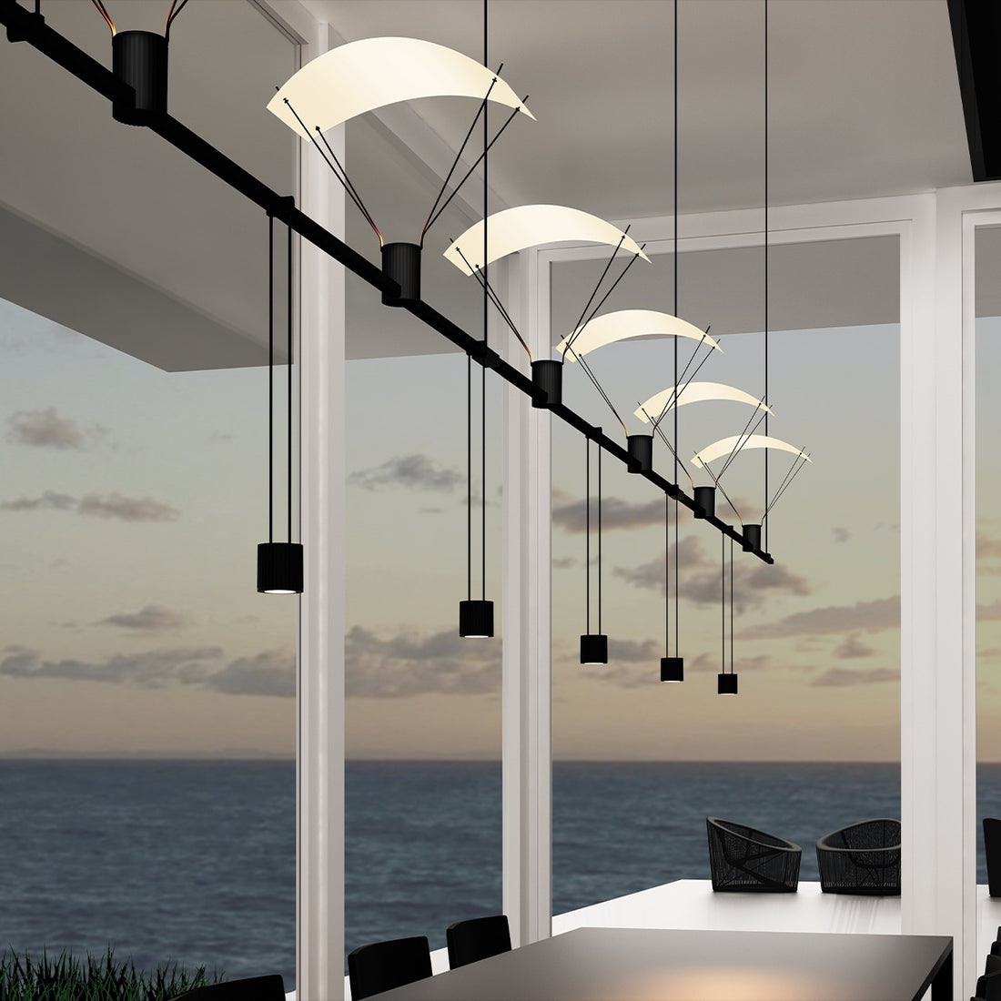 SONNEMAN, SUSPENDERS 3-BAR IN-LINE LINEAR, PENDANT LIGHT