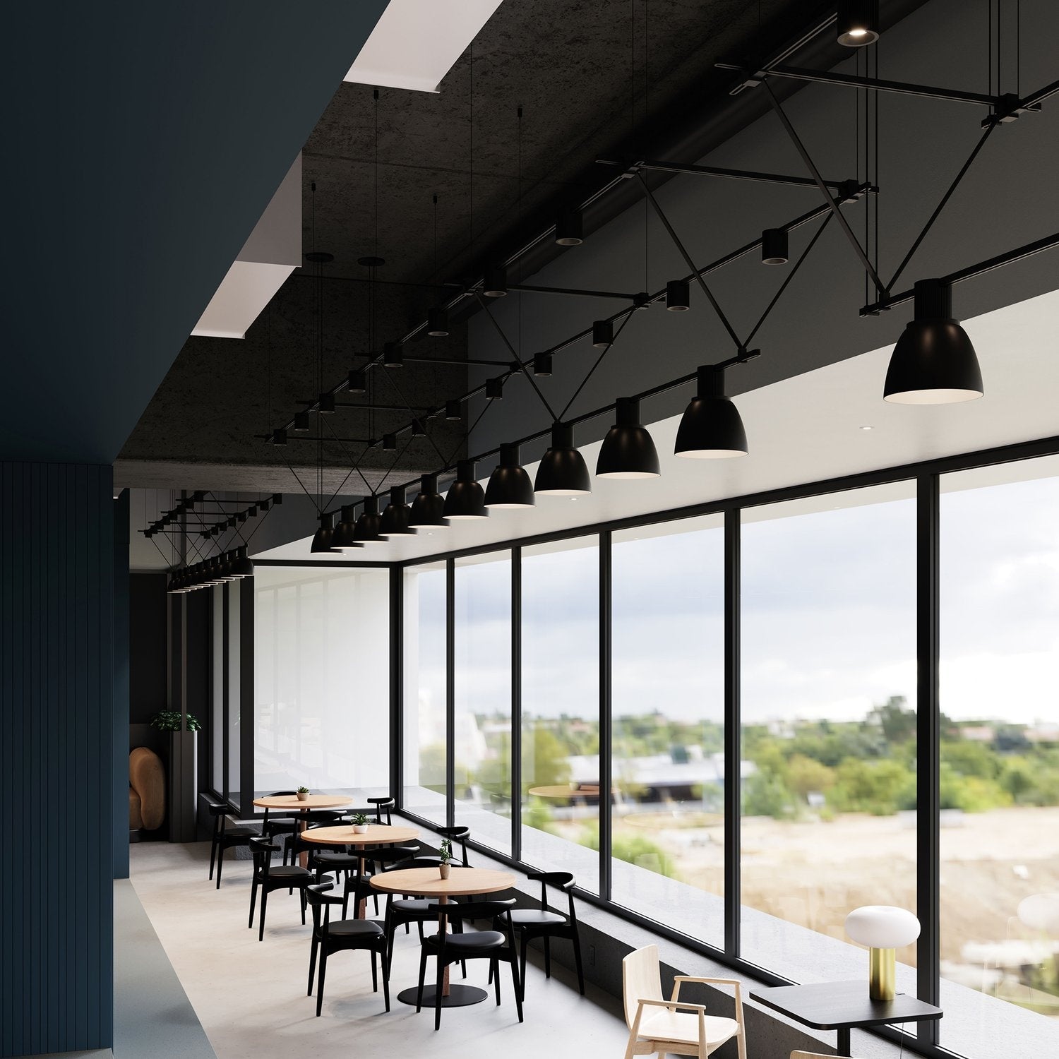 SONNEMAN, SUSPENDERS TRI-BAR TRUSS, PENDANT LIGHT