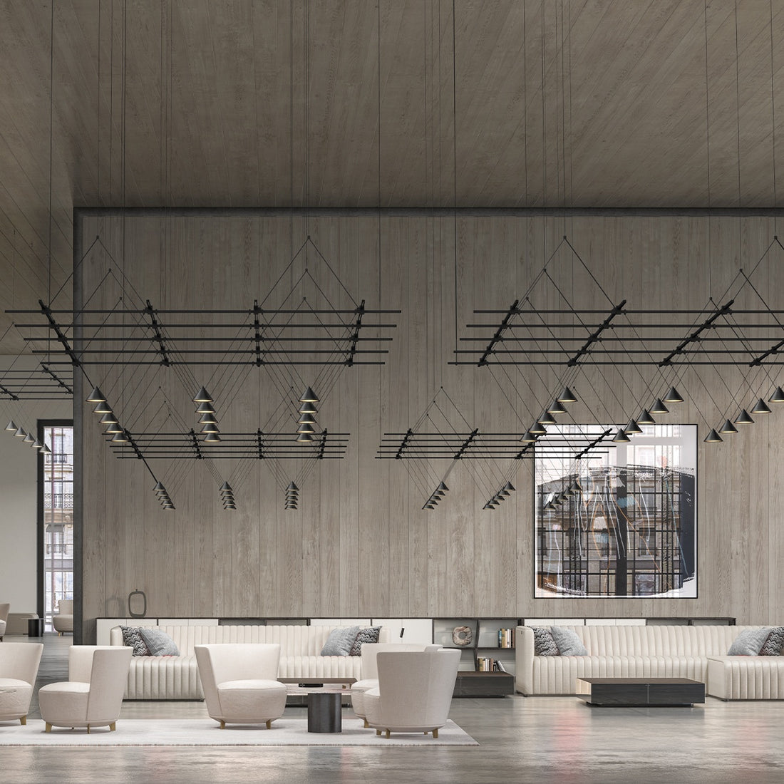 SONNEMAN, SUSPENDERS TRUSS SUSPENDED GRIDSCAPE, PENDANT LIGHT