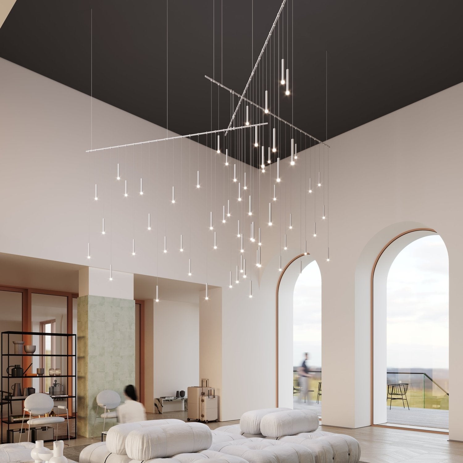 SONNEMAN, SUSPENDERS FREEFORM TRI-BAR, PENDANT LIGHT