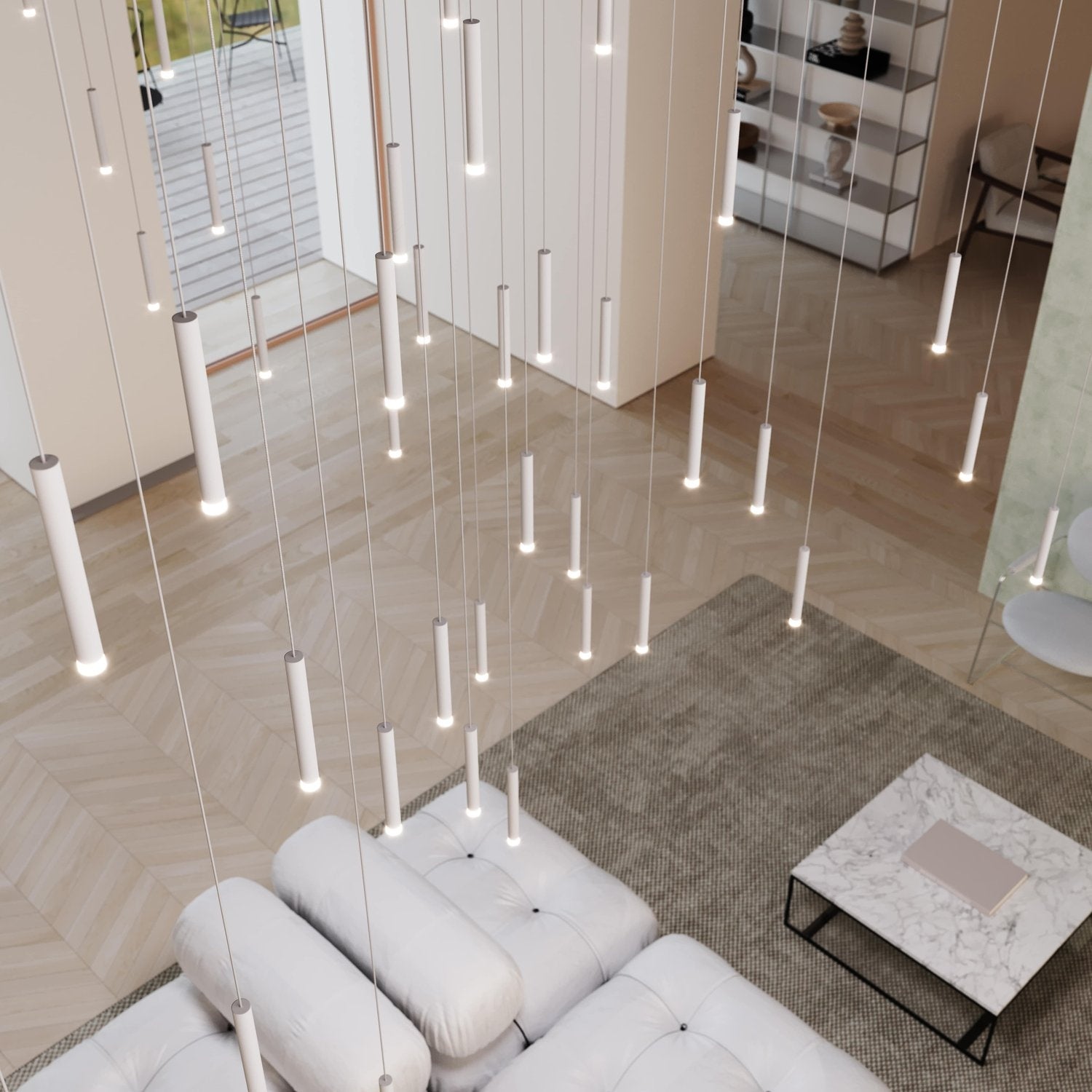 SONNEMAN, SUSPENDERS FREEFORM TRI-BAR, PENDANT LIGHT