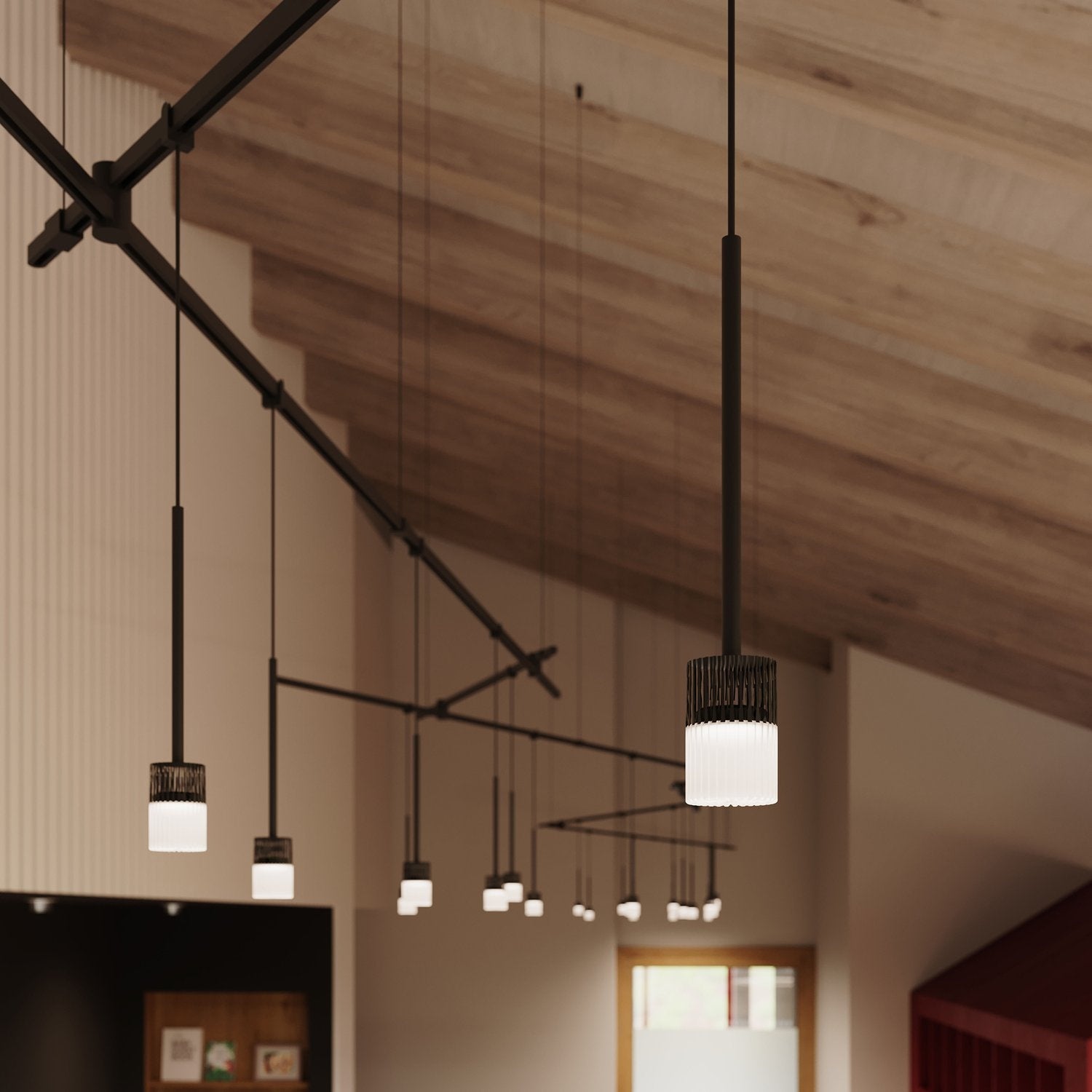 SONNEMAN, SUSPENDERS 10 BAR FREEFORM ZIG-ZAG, PENDANT LIGHT