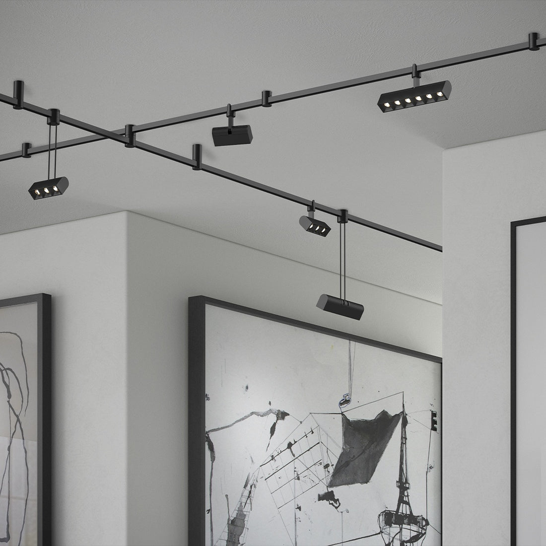 SONNEMAN, SUSPENDERS 2-BAR FREEFORM SURFACE MOUNT, SEMI FLUSH MOUNT LIGHT